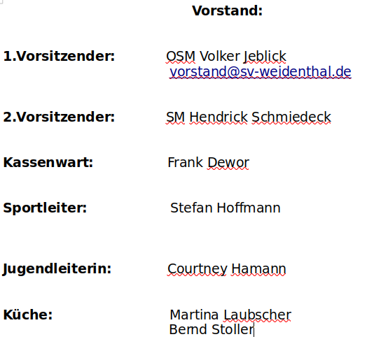 Vorstand 2026