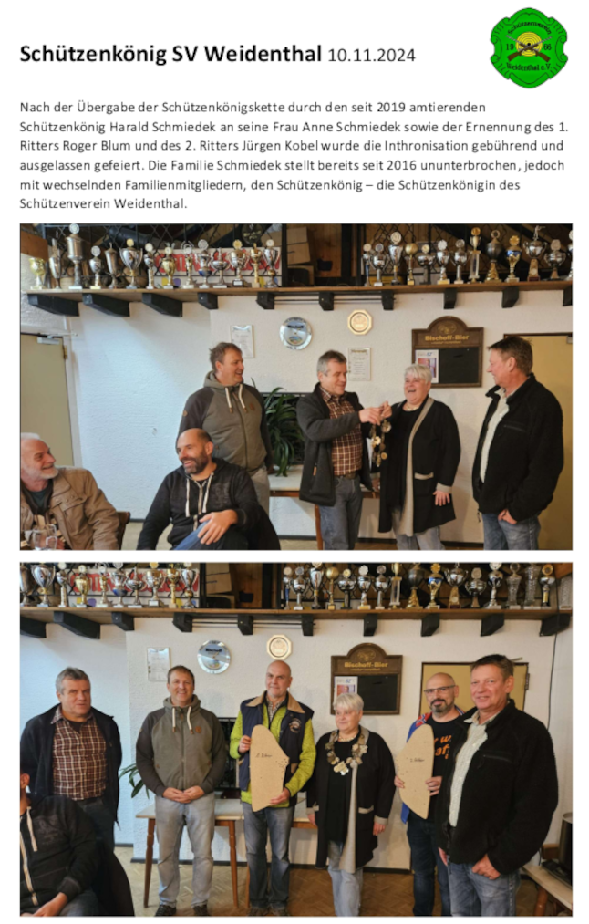 Königsschießen 2024
